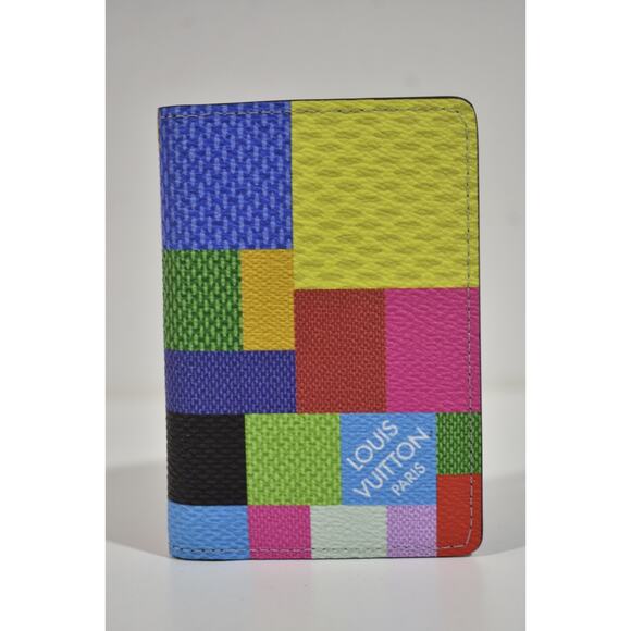 Louis Vuitton 3D Damier Graphite Lego Multicolor Logo Pocket Organizer Wallet - Picture 2 of 8